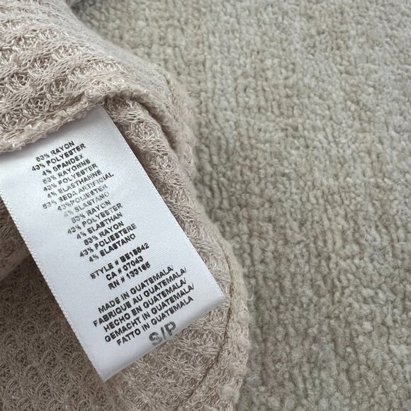 Anthropologie Eri + Ali Waffle Knit Ruffle Top S - Picture 9 of 10